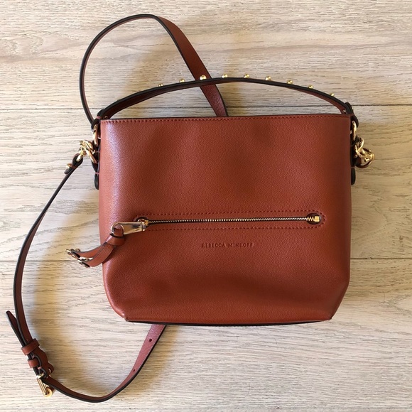 Rebecca Minkoff Handbags - Rebecca Minkoff Studded Leather Bucket Bag Crossbody